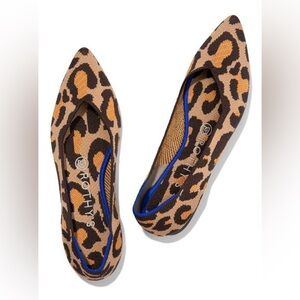 Rothy's Tan and Black Animal Print Flats